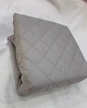 Square Quilted Mattress Protector Gray