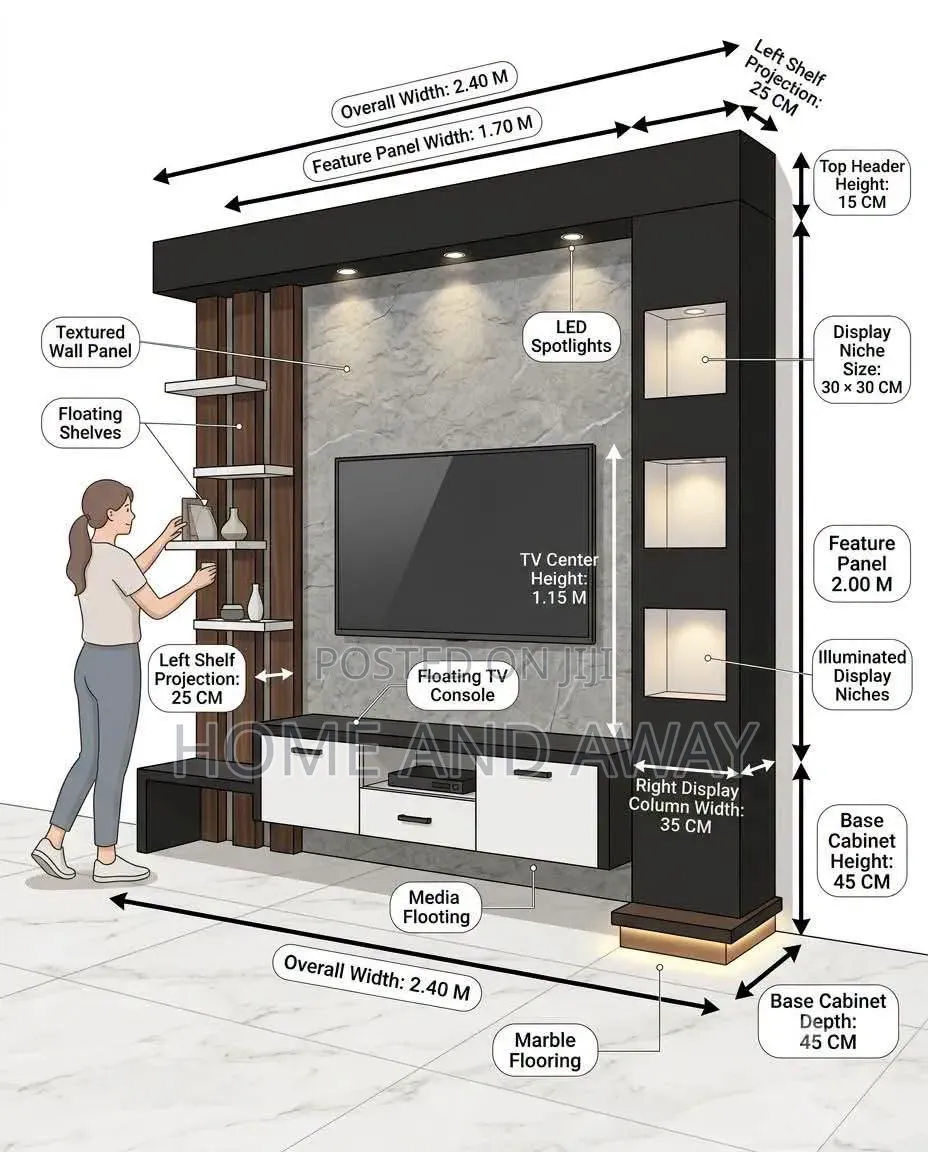 TV Stands/Bianca Wall Unit TV Stands From 2,500,000/- In Any Colour