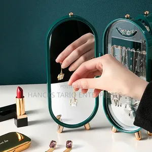 Multi-Panel Foldable Jewelry Organizer Storage Stand