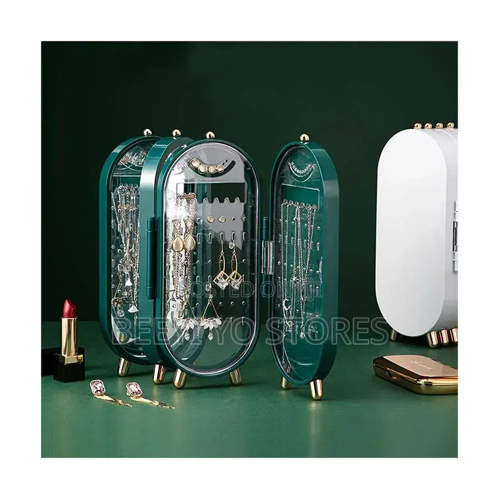 Multi-Panel Foldable Jewelry Organizer Storage Stand