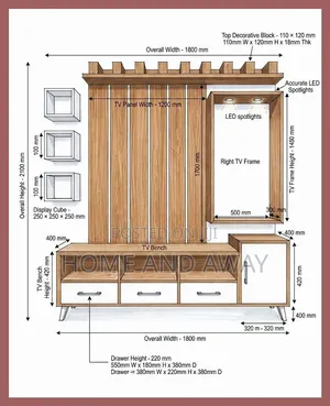 TV Stands/Panel Pieces Wall TV Stands From 1,300,000/- With Delivery
