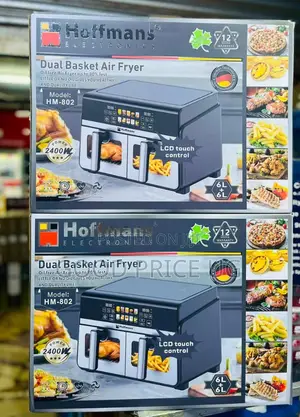 Electronics Dual Basket Air Fryer (Model: HM-802).