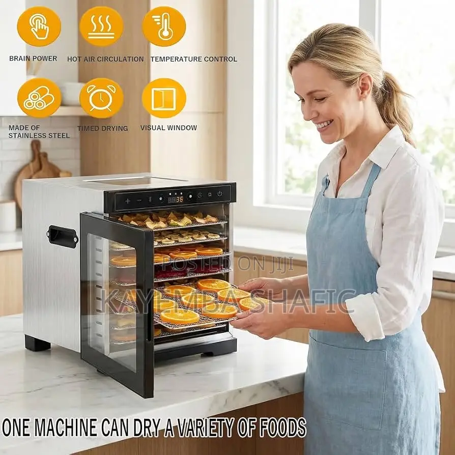 Premium 8-Tray Stainless Steel Digital Food Dehydrator