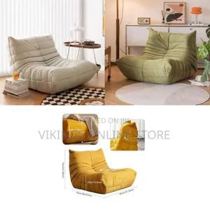 Lazy Floor Velvet Lounge Sofa Fireside Chair Soft Waterproof Bean Bag