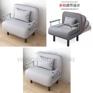 1 Seater Folding Convertible Couch Sofa Bed Chair, Full Padded Sleeper