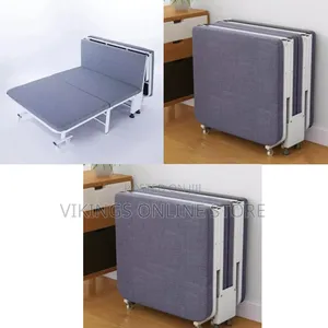 Folding Portable Guest Bed Chair Sofa With Wheels for Home Office