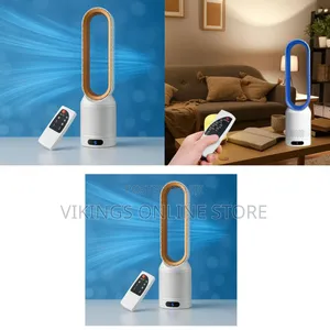 Bladeless Cooling Fan With Air Purification, 20 Inch Tower Fan, 90°