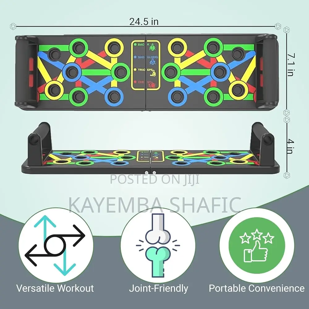 9-in-1 Foldable Push Up Board - Portable Fitness Gym Stand