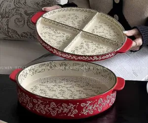 2pc Round Bohemian Lasagna/ Baking Tray
