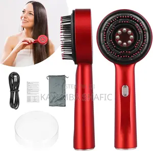 3-in-1 Electric Scalp Massager Comb With Red Light Therapy Brush