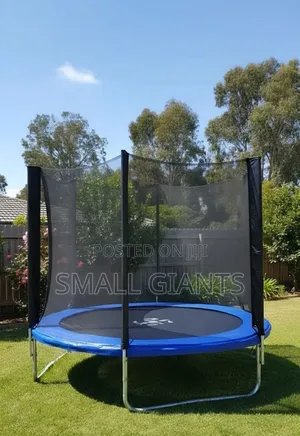 8ft Kids' Trampoline With a Safety Enclosure Net
