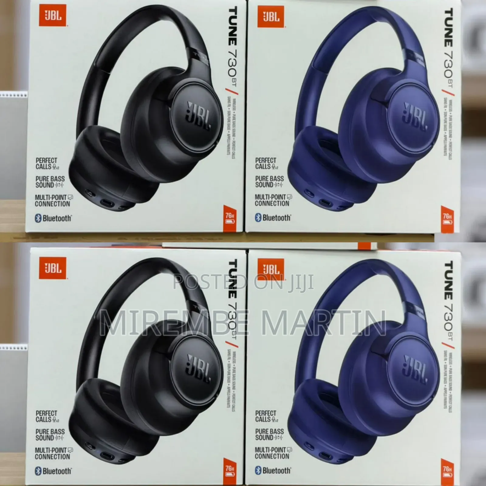 JBL Tune 730 BT Wireless Over-Ear Headphones With JBL Pure