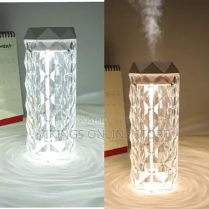Crystal Lamp Air Humidifier Color Night Light Touch Lamp With Cool Mis