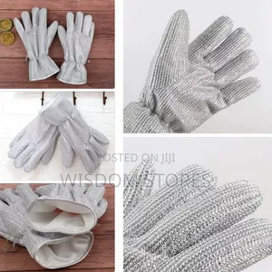 Aluminum Foil Dishwashing Wire Kitchen Glove Anti-Scalding Pair