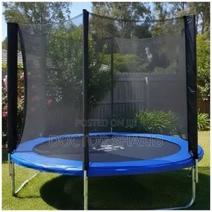 8ft Kids' Trampoline With a Safety Enclosure Net