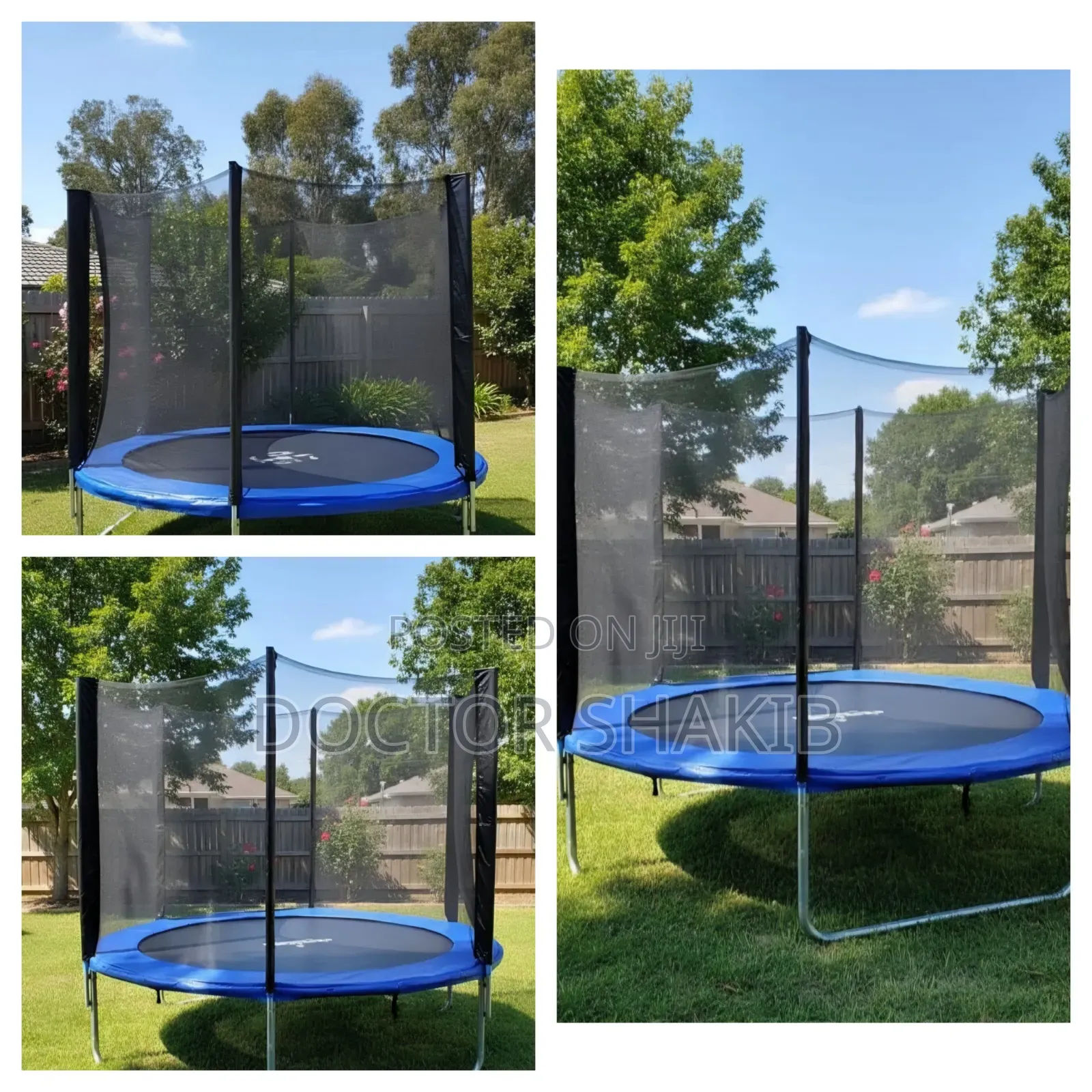 8ft Kids' Trampoline With a Safety Enclosure Net