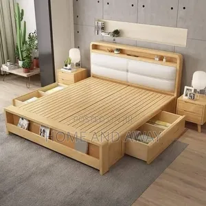 Beds/Full Packaged Wooden Drawer Beds With Bedside Drawers 2,200,000/-