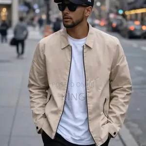 Stoncs Beige Cotton Shirt Collar Jacket