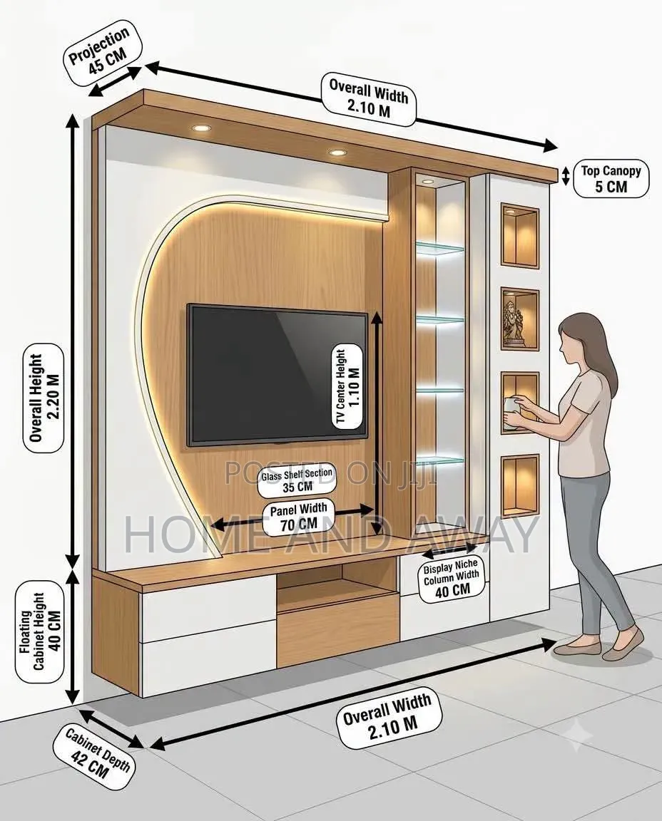 Wall Unit TV Cabinets in Any Colour From 2,000,000/-