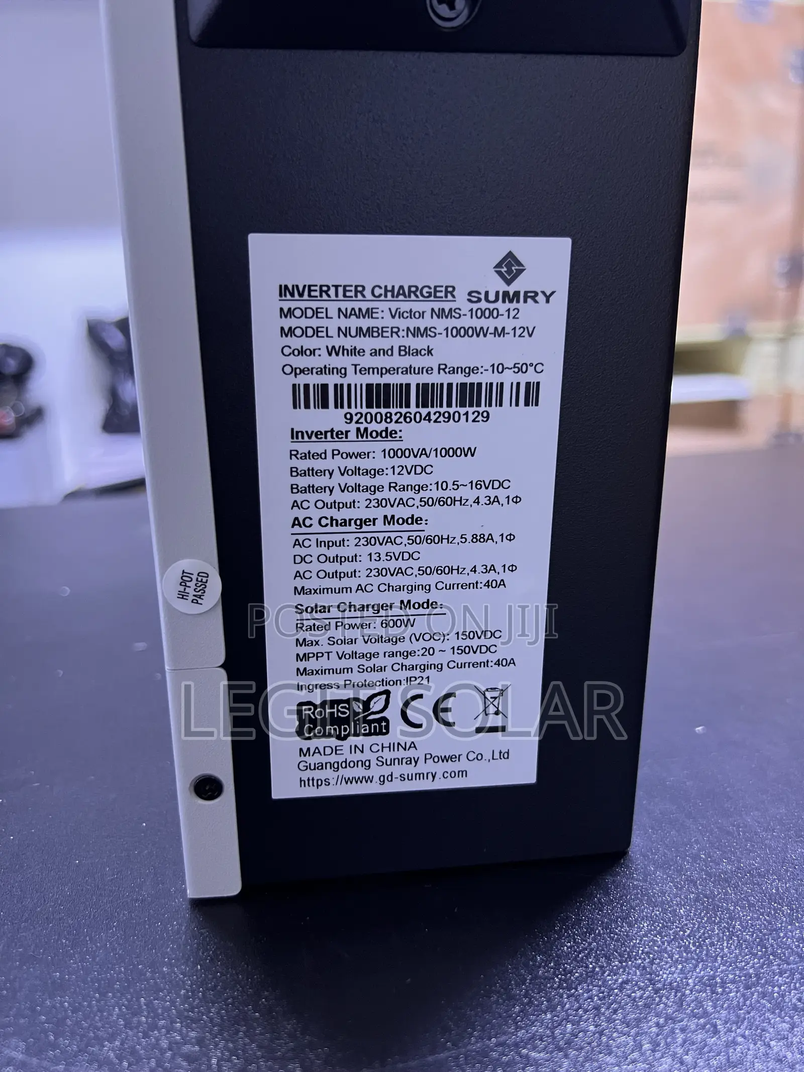 SUMRY Hybrid Inverter/Charger 1.5kwh