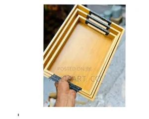 3pc Bamboo Trays - At Set