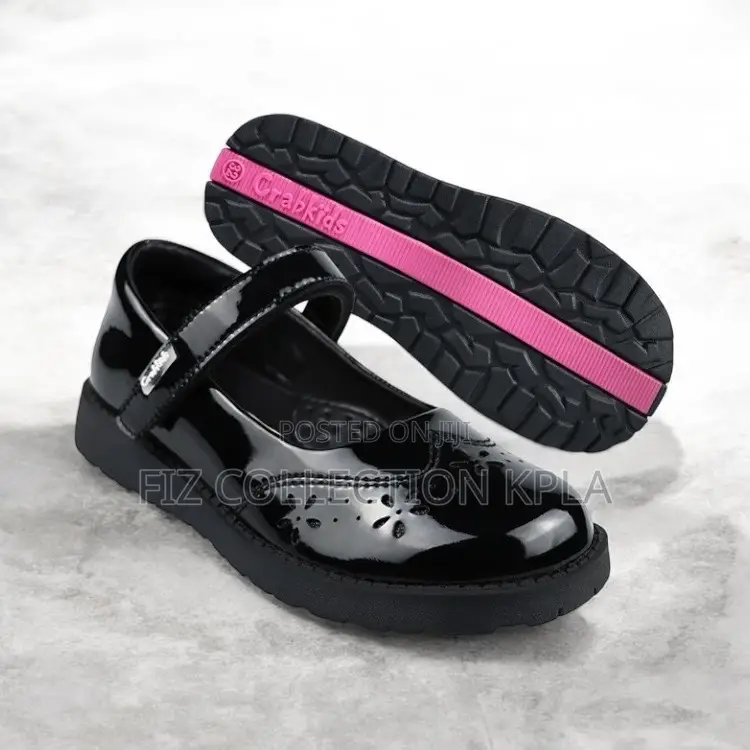 Crabkids Floral Charm School Shoes