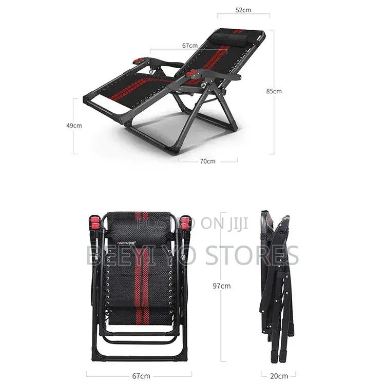 Foldable Zero Gravity Reclining Lounge Chair With Tray