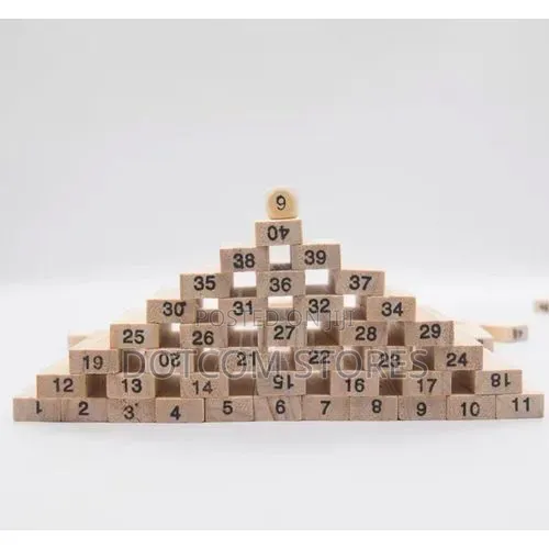 Wooden Number Building Blocks Set