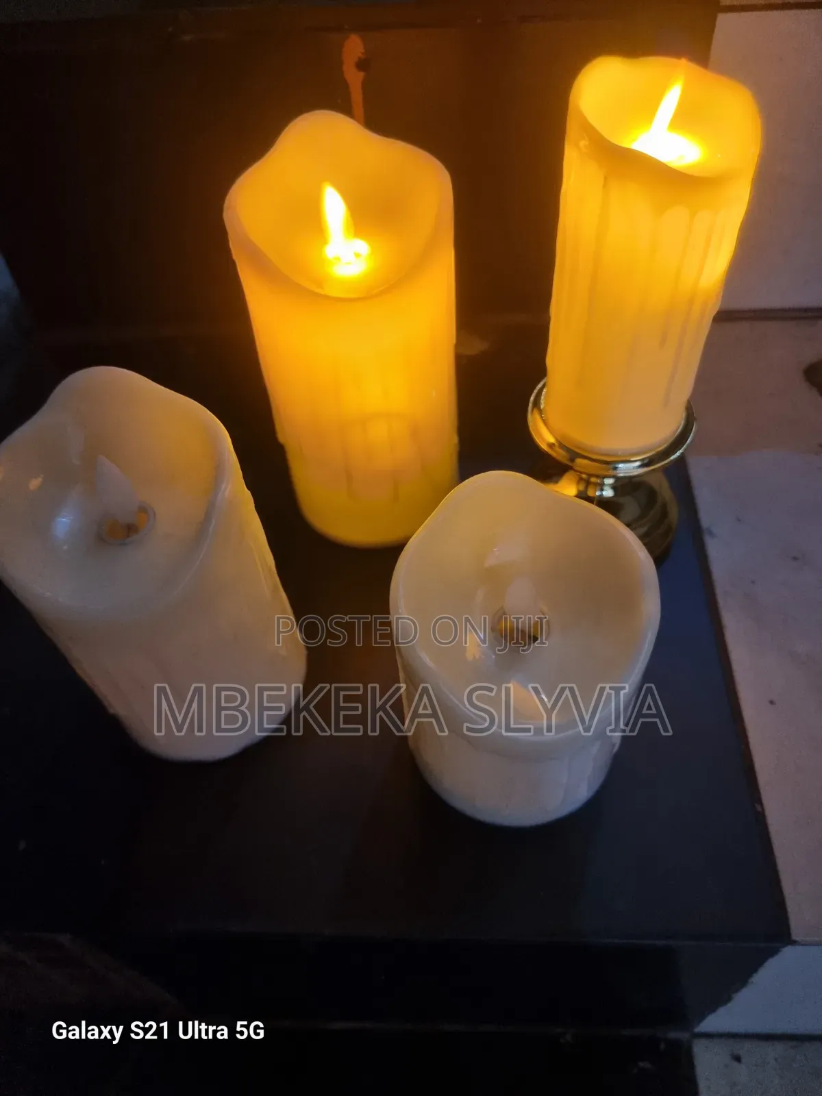 3pcs Big Led Smokeless Candles for Parties,Dinners, Church Valentine