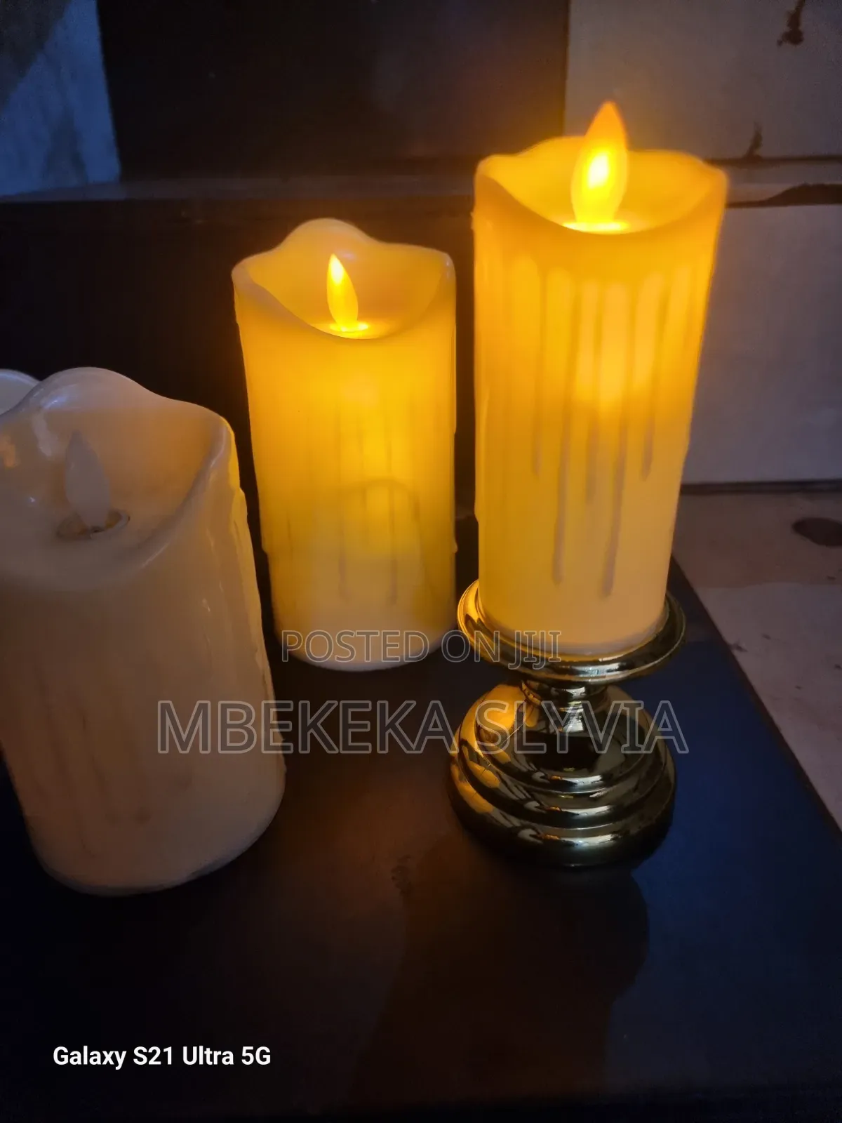 3pcs Big Led Smokeless Candles for Parties,Dinners, Church Valentine