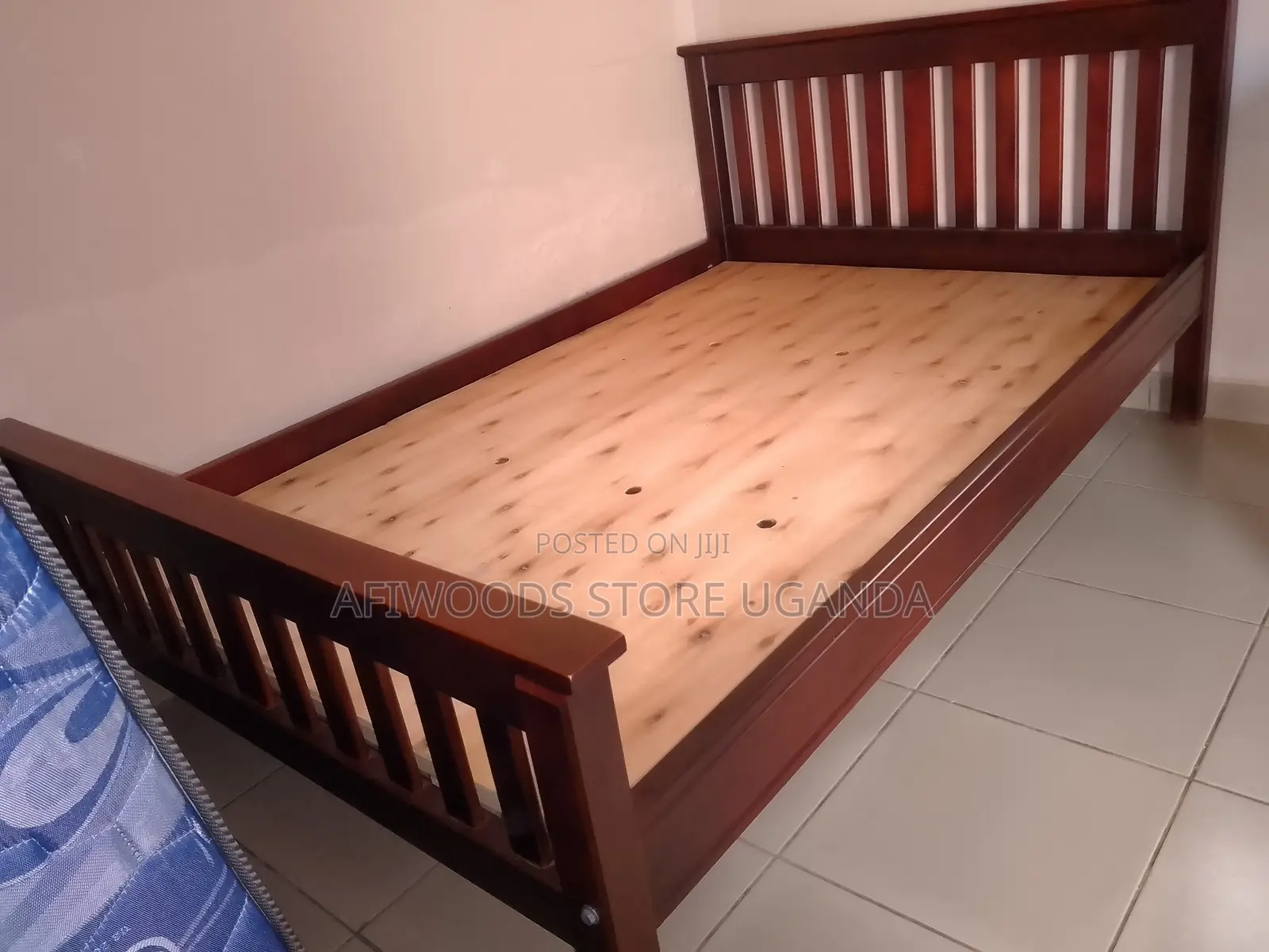 4 by 6 Strong Bed and Mattress for Sale in Good Condition at Lubowa