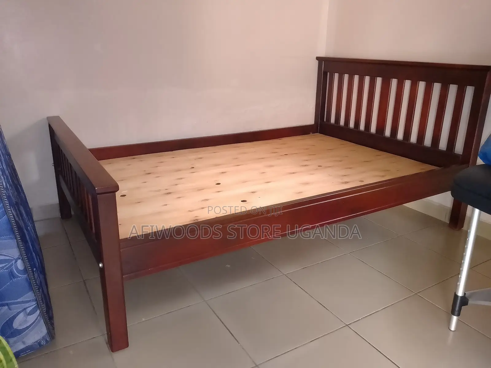 4 by 6 Strong Bed and Mattress for Sale in Good Condition at Lubowa