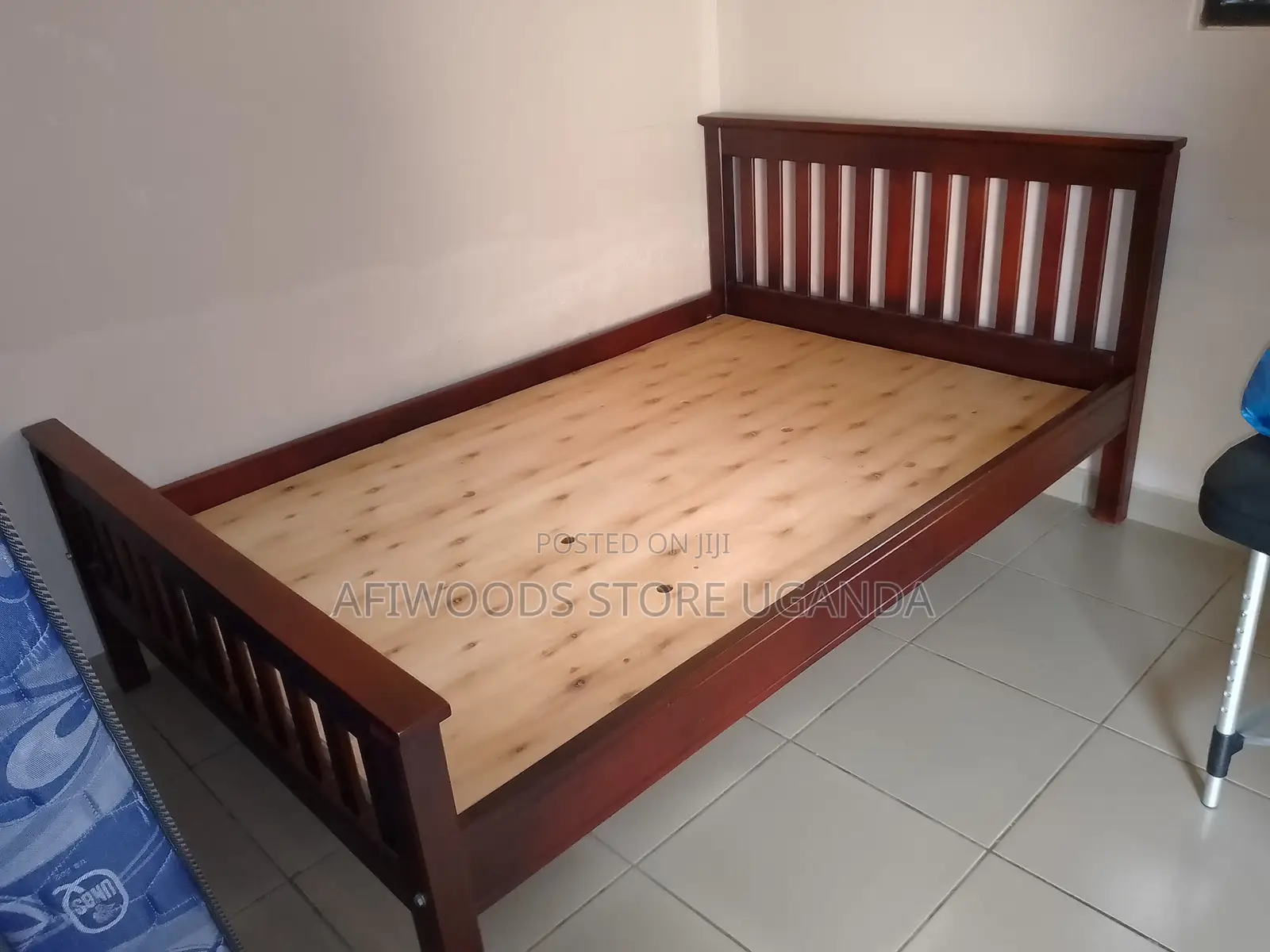 4 by 6 Strong Bed and Mattress for Sale in Good Condition at Lubowa