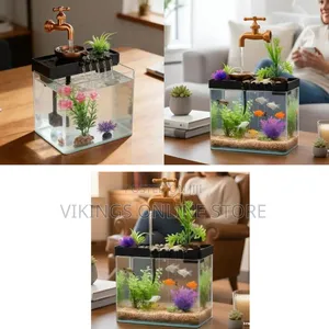 Indoor Electric Fish Aquarium Decorative Water Fountain, 5-in-1