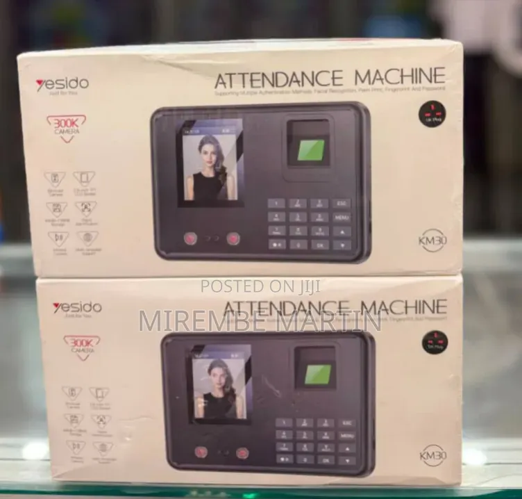 Yesido KM30 Attendance Machine Featuring Face Recognition, Fingerprint