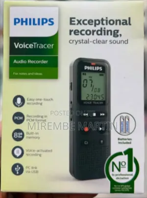 Philips - VoiceTracer Digital Voice Recorder 8 GB DVT1160