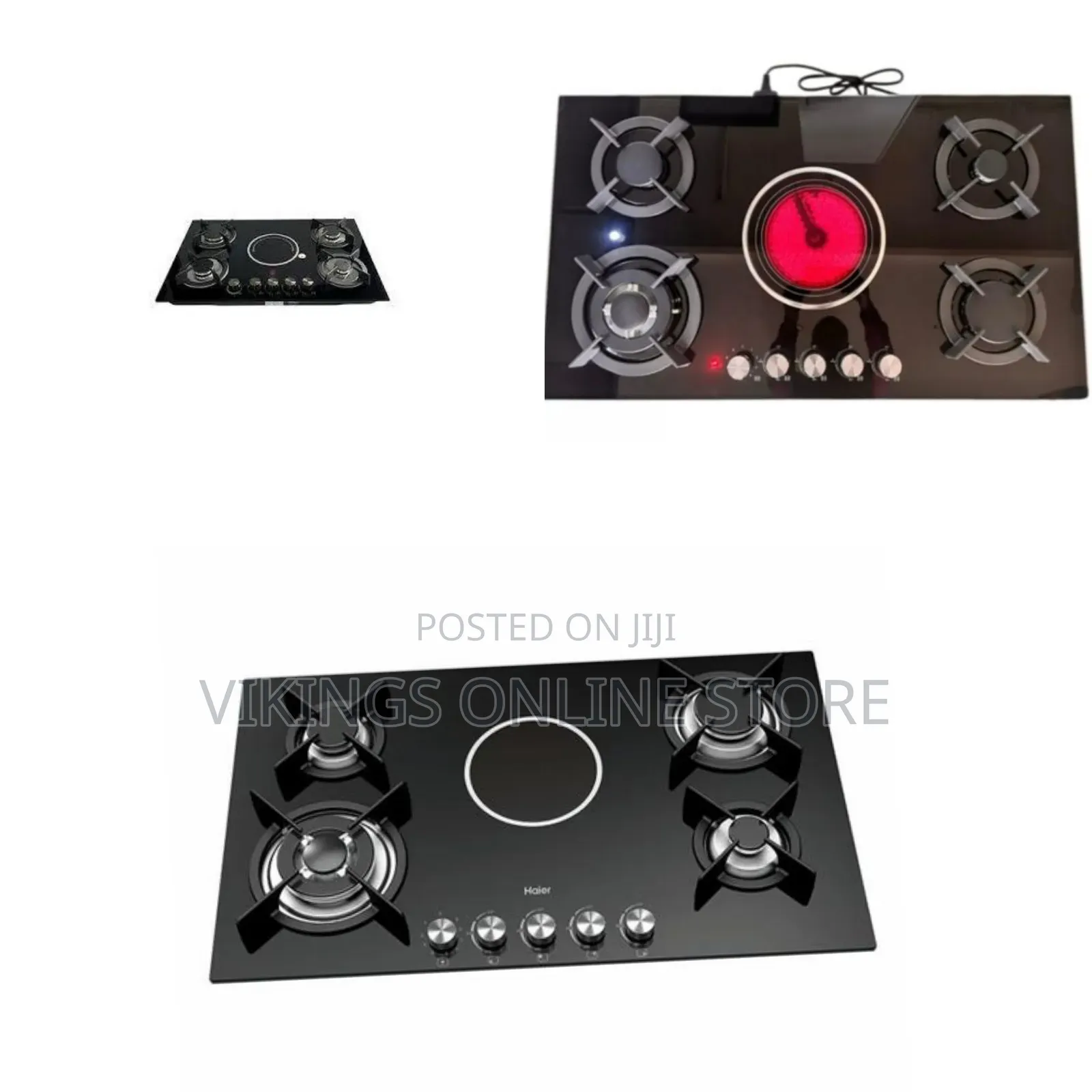 4+1 Hybrid Tempered Glass Sleak Sensor Built-in Gas and Electric Hob