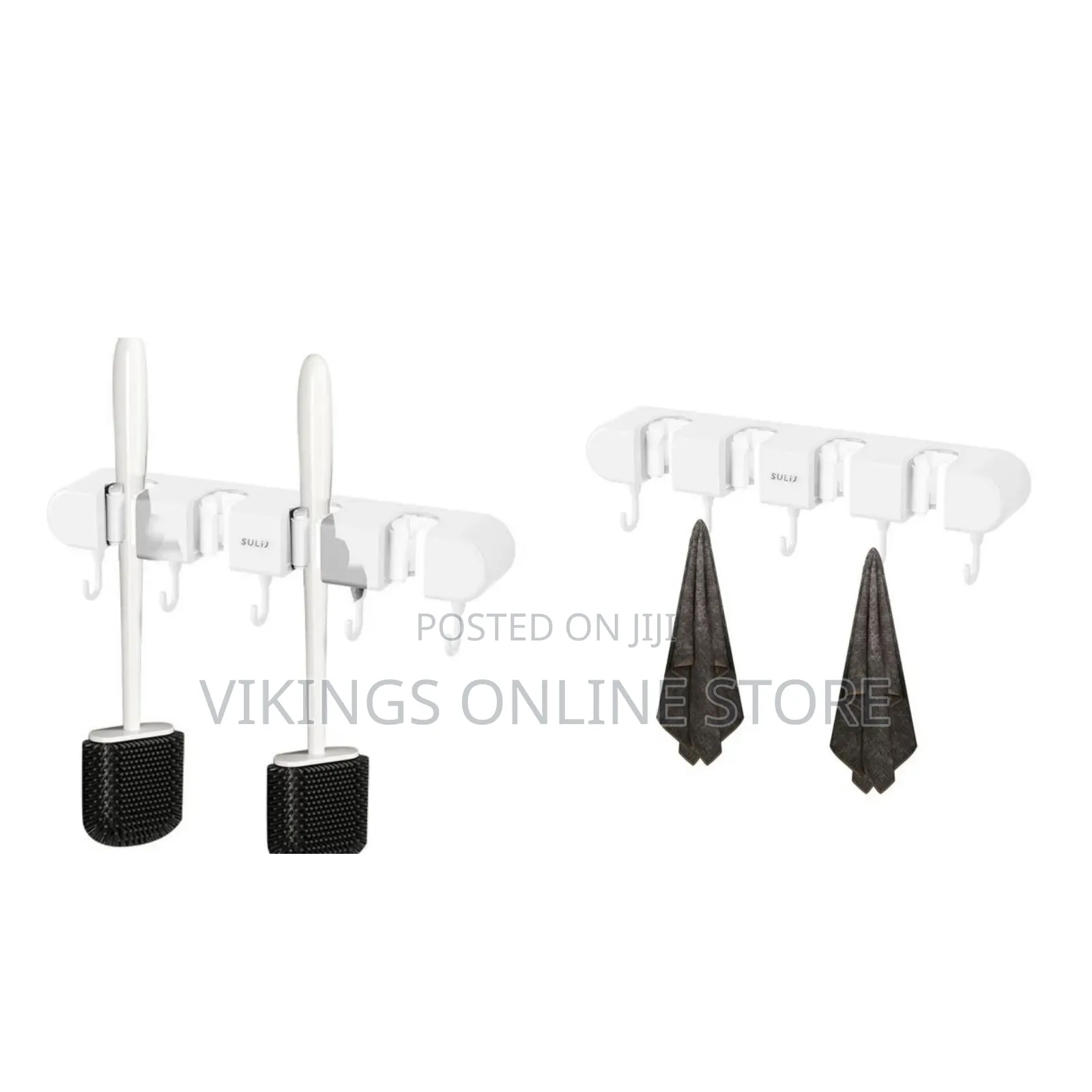 Broom Hanger, Wall Mounted Broom Organizer With 4 Position