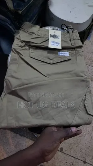 Men's Relaxed-Fit Cargo Trousers – Elastic Waist (30,32,34,36)