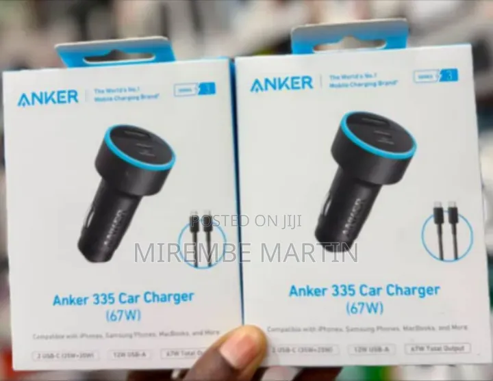 Anker 335 Car Charger With a Total Power Output of 67W
