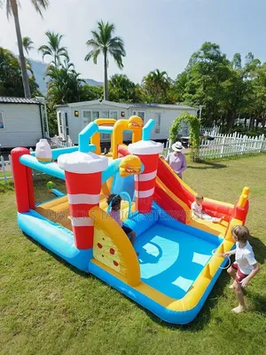 AirMyFun Fast Food Theme Inflatable Bouncy Castle Slide