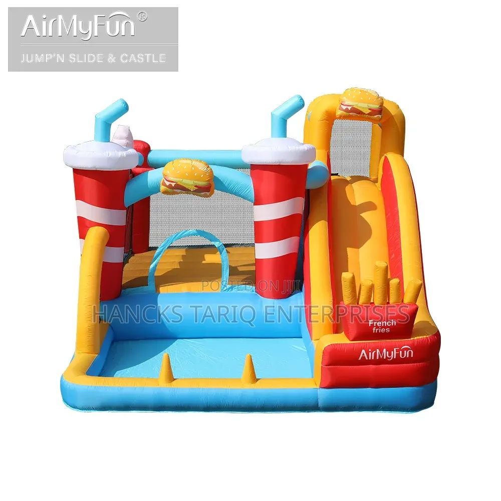 AirMyFun Fast Food Theme Inflatable Bouncy Castle Slide