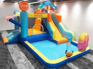 AirMyFun Fast Food Theme Inflatable Bouncy Castle Slide