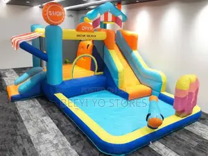 AirMyFun Fast Food Theme Inflatable Bouncy Castle Slide