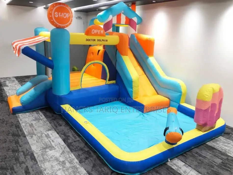 AirMyFun Fast Food Theme Inflatable Bouncy Castle Slide