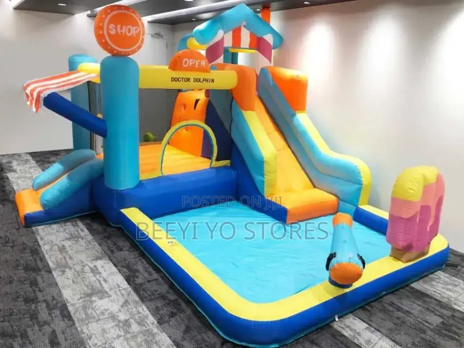 AirMyFun Fast Food Theme Inflatable Bouncy Castle Slide