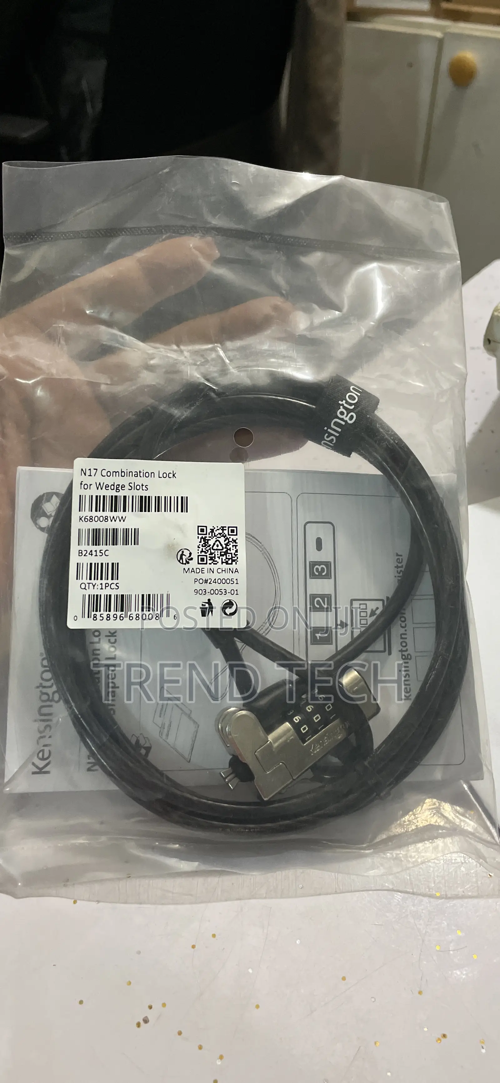 Kensington N17 Laptop Lock Code