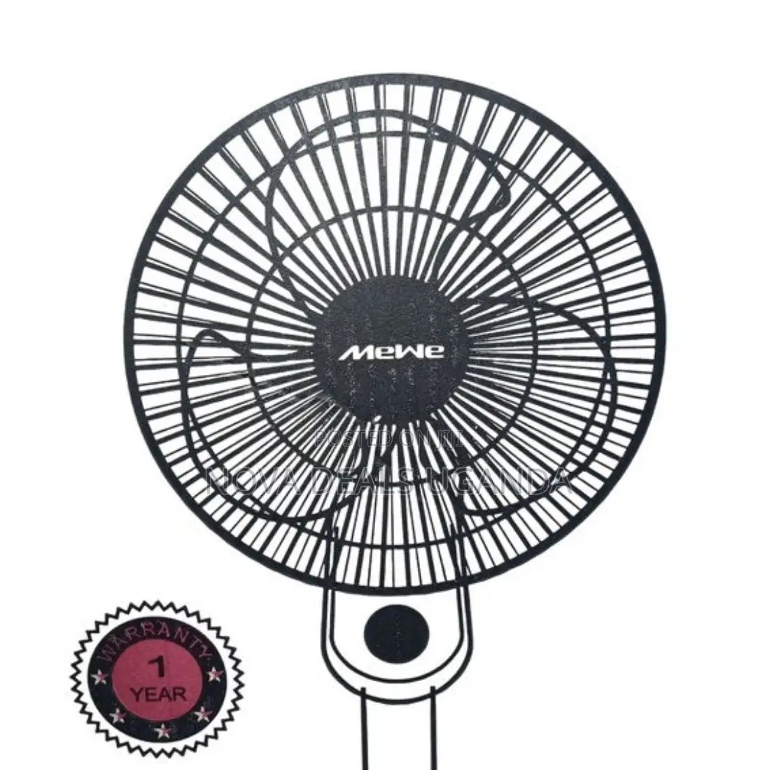1piece MeWe 16-Inch Wall Fan With 3 Speed Selection