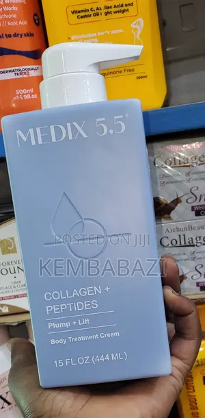 Medix 5.5 Collagen + Peptides Body Treatment Cream.