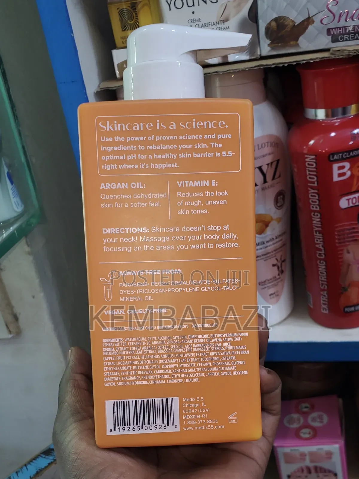Medix 5.5 Argan Oil + Vitamin E Dryness Relief Body Treatment Cream.